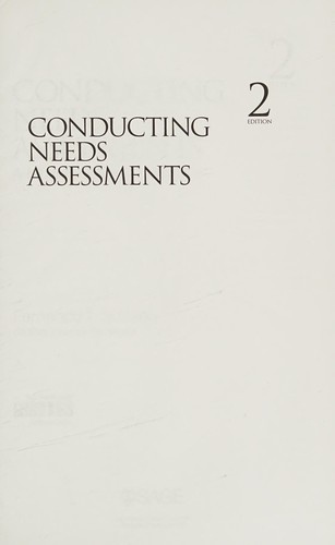 Conducting Needs Assessments