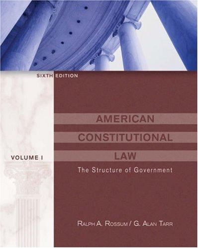 American Constitutional Law, Volume I