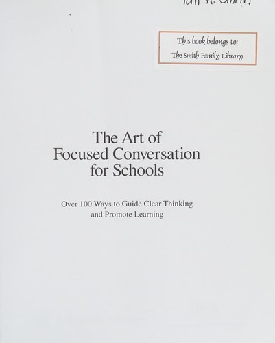 The Art of Focused Conversation for Schools
