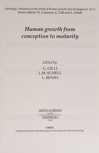 Human growth from conception to maturity