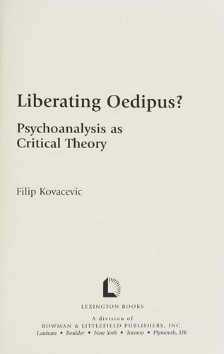 Liberating Oedipus?