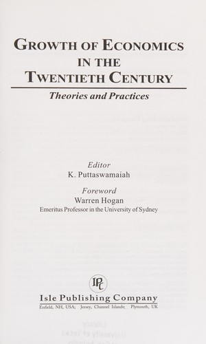Growth of Economics in the Twentieth Century