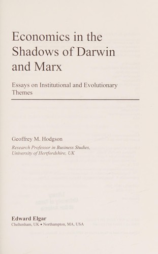 Economics in the Shadows of Darwin and Marx
