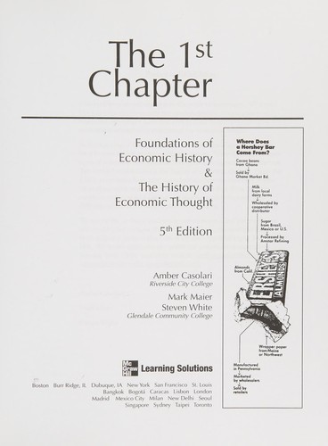 The 1st Chapter: Foundations of Economic History & the History of Economic Thought