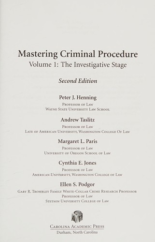 Mastering criminal procedure