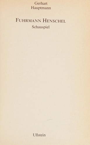 Fuhrmann Henschel Schauspiel