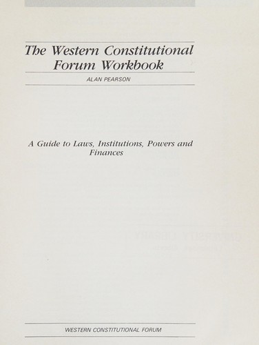 The Western Constitutional Forum Workbook