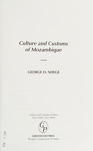 Culture and Customs of Mozambique