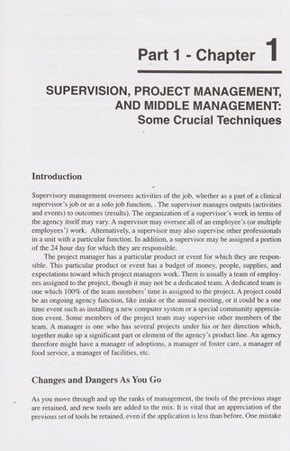 Supervision and Management in Nonprofits and Human Services