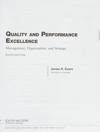 Quality and Performance Excellence