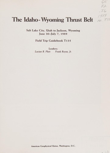 The Idaho-Wyoming thrust belt