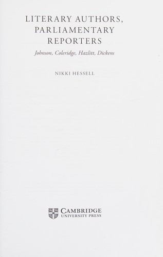 Literary Authors, Parliamentary Reporters