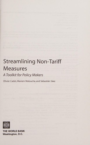 Streamlining non-tariff measures