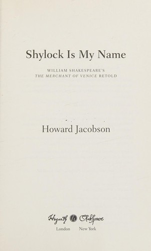 Shylock is my name