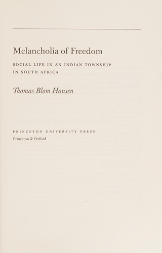 Melancholia of freedom