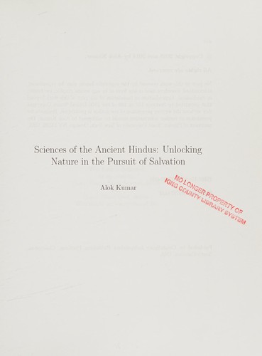 Sciences of the Ancient Hindus