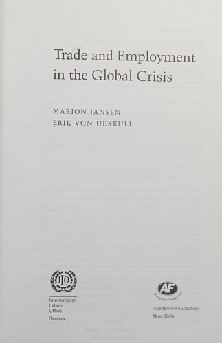 Trade & Employment in the Global Crisis