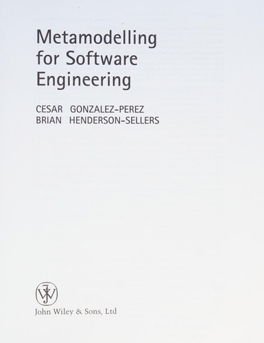 Metamodelling for Software Engineering