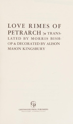 Love rimes of Petrarch