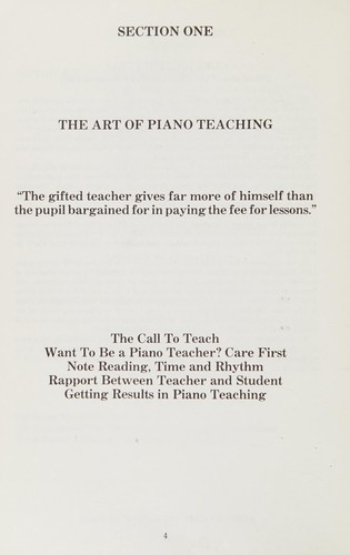 Challenging World of Piano Teaching