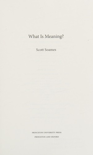 What is meaning?