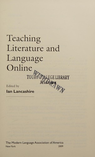 Teaching Literature and Language Online