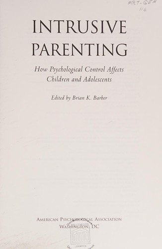 Intrusive Parenting