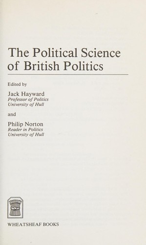 The Political Science of British Politics
