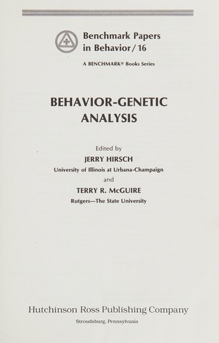 Behavior-genetic analysis