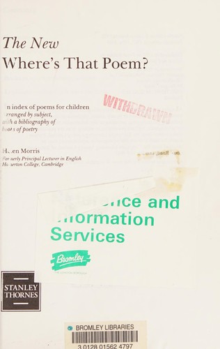 The New Where's That Poem?
