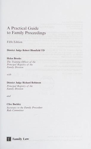 A Practical Guide to Family Proceedings