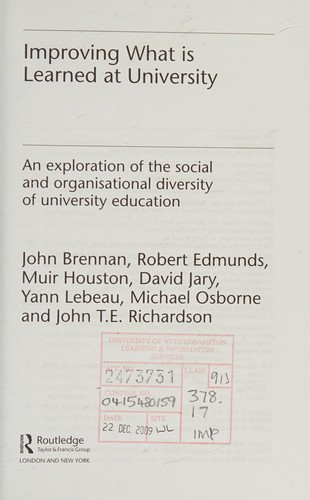Improving What Is Learned at University