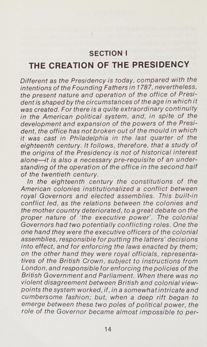 The Presidency