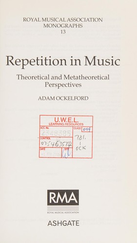 Repetition in Music: Theoretical and Metatheoretical Perspectives