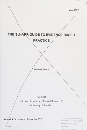 The ScHARR guide to evidence-based practice