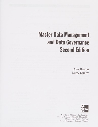Master Data Management and Data Governance