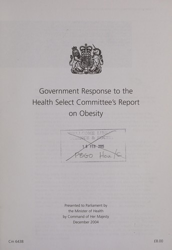 Government response to the Health Select Committee's Report on Obesity