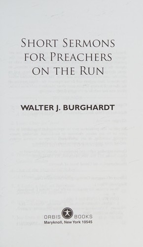 Short Sermons for Preachers on the Run