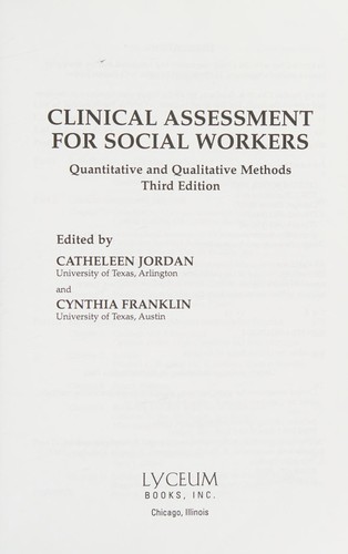 Clinical Assessment for Social Workers