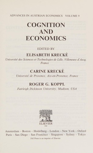 Cognition and economics