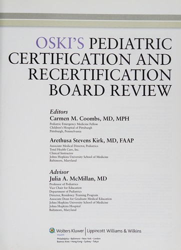 Oski's Pediatric Certification and Recertification Board Review