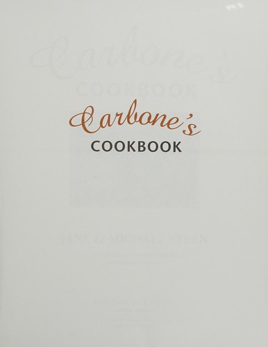 Carbone's Cookbook