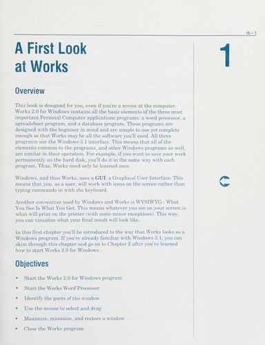 Up and running with Works 2.0 for Windows
