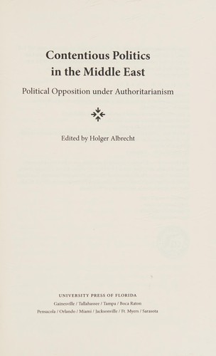 Contentious Politics in the Middle East