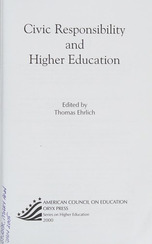 Civic responsibility and higher education