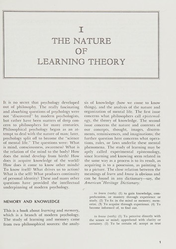Theories of learning