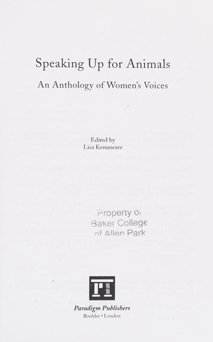 Speaking up for animals