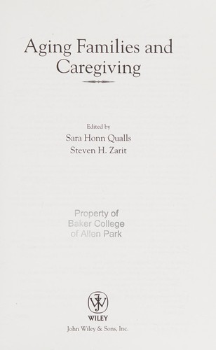 Aging Families and Caregiving