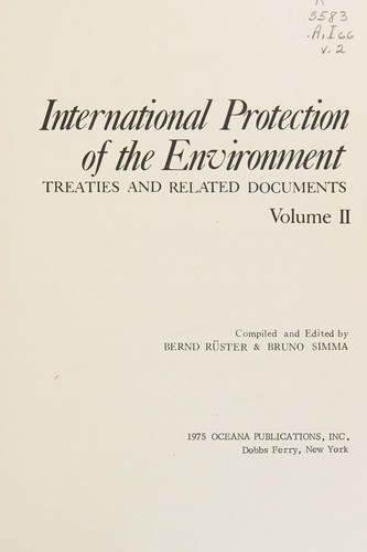International Protection of the Environment