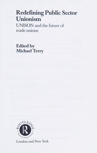 Redefining Public Sector Unionism